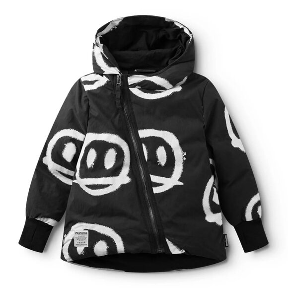 Nununu Sprayed Smiles Down Jacket, size 8-9 - Picture 1 of 8